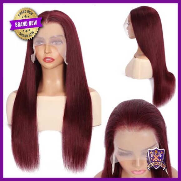 28 Inch Straight Human Hair Lace Front Wig 250% Density Glueless main image 6